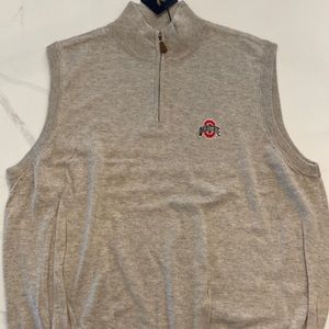 Men’s Ohio state 1/4 zip sweater vest